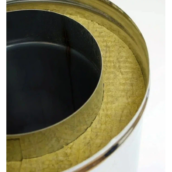 Coș de fum dublu perete sandviș 1m Ferrum (430/0,5) D180x280, 8 image