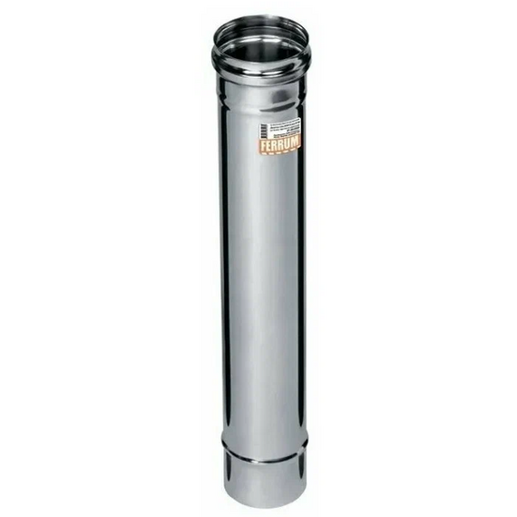 Coș de fum cu un singur perete 0,5m Ferrum D115 (0,5mm)