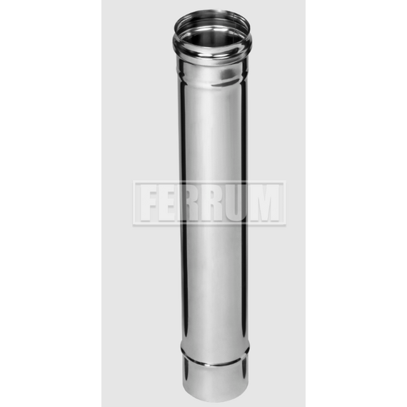 Coș de fum cu un singur perete 0,5m Ferrum D115 (0,5mm), 3 image