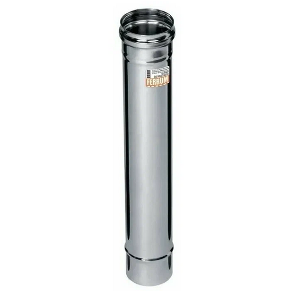 Coș de fum cu un singur perete 0,5m Ferrum D115 (0,8mm)