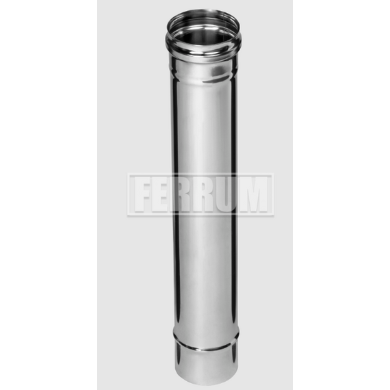Coș de fum cu un singur perete 0,5m Ferrum D115 (0,8mm), 3 image
