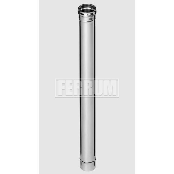 Coș de fum cu un singur perete 1,0m Ferrum D115 (0,5mm), 5 image