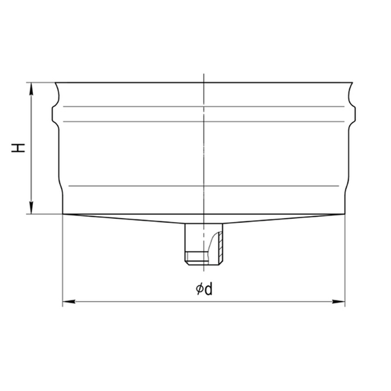 Deflector de condensat extern pentru coș de fum Ferrum D115 (0,5 mm), 4 image