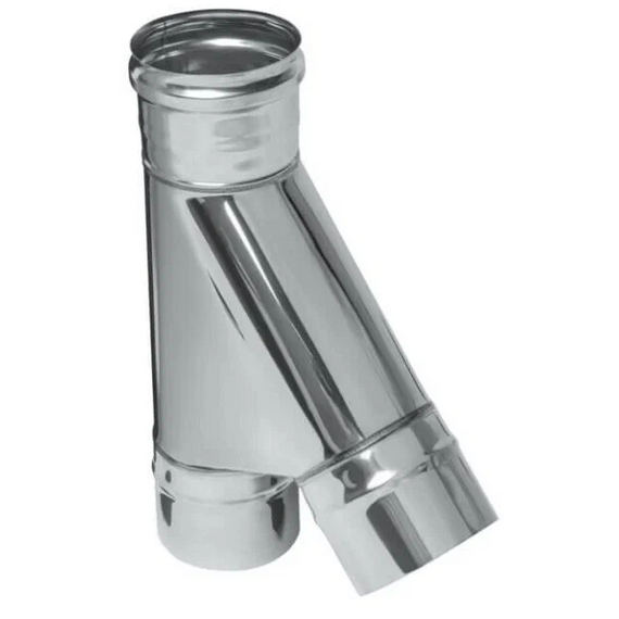 Teu-K la 135° pentru coș de fum cu o singură perețe Ferrum D115 (0,8 mm), 2 image