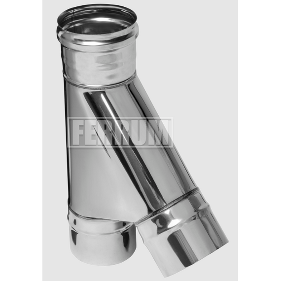 Teu-K la 135° pentru coș de fum cu o singură perețe Ferrum D115 (0,8 mm), 3 image