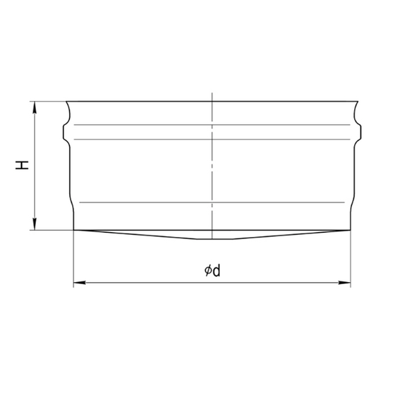 Capac extern pentru țeavă de evacuare a fumului inferior Ferrum D130 (0,5 mm), 4 image