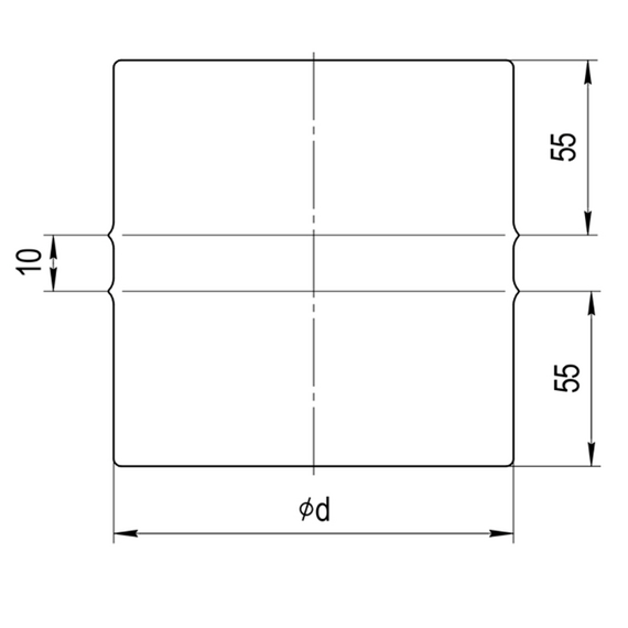 Adaptor PP pentru coșul de fum Ferrum D180 (0,5mm), 4 image
