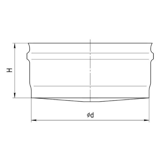 Capac exterior pentru partea inferioară a coșului de fum Ferrum D180 (0,5mm), 4 image