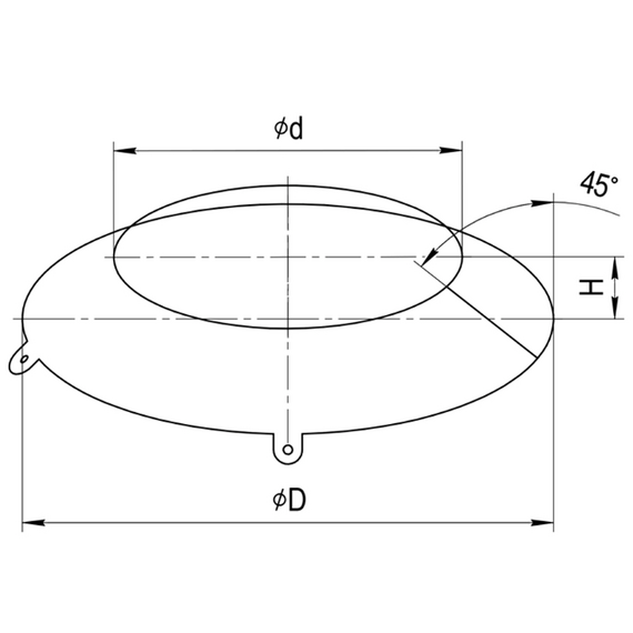 Flanșă pentru coș de fum Ferrum D250-280 (0,5mm), 3 image