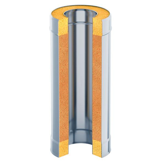 Coș de fum sandwich dublu perete 1m TEPLODAR D115х200 z/n, 2 image