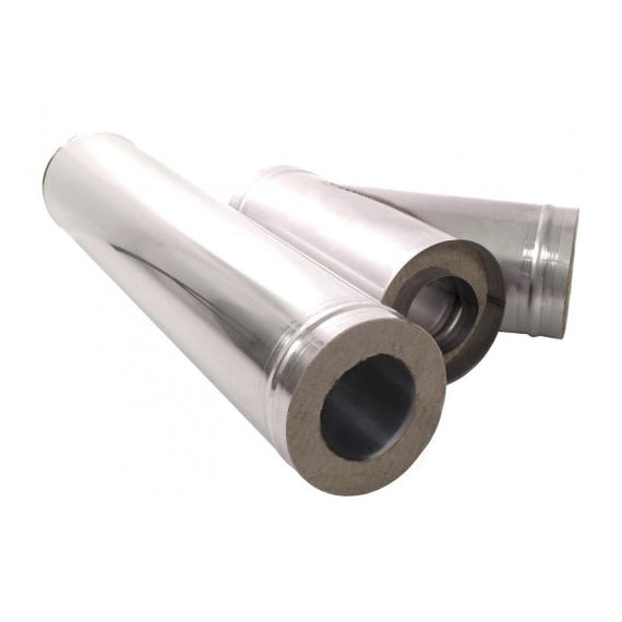 Coș de fum sandwich dublu perete 1m TEPLODAR D115х200 z/n, 6 image