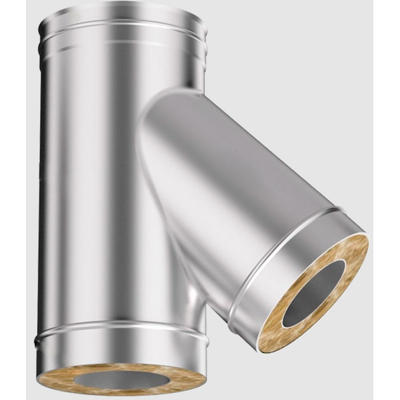 Сэндвич-тройник для дымохода 135° Теплодар (430/0,8) D115x200, изображение [1] фото