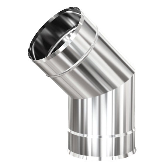Colț unghi 135° pentru coș de fum (2 secțiuni) TEPLODAR Профи D115