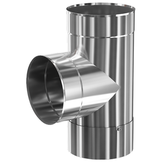 Colț unghi cu revizie 90° pentru coș de fum TEPLODAR Профи D115