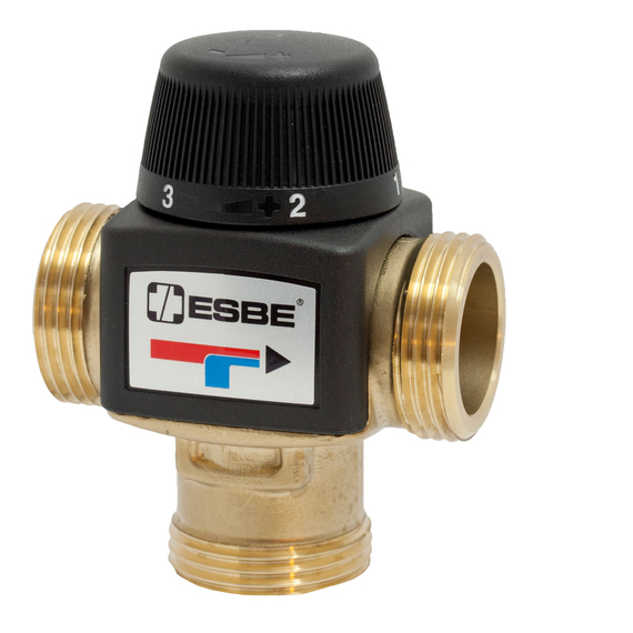 VTA 372 Termostat amestecător cu clapetă 20-55°C, Kvs= 3.4, G1' M ESBE (multipack)