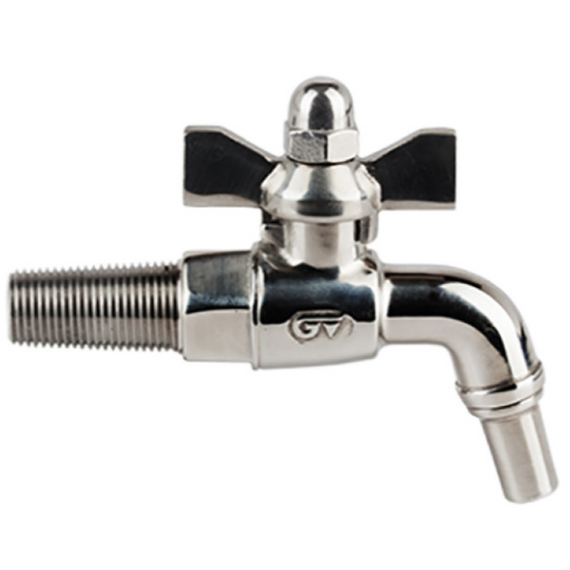 Robinet sferic cu filet conic pentru montare în butoi de lemn 1/2" Genebre