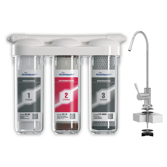 Filtru pentru chiuvetă de bucătărie - 3 trepte de curățare ABF-TRIA-ANTICALC Aquabright