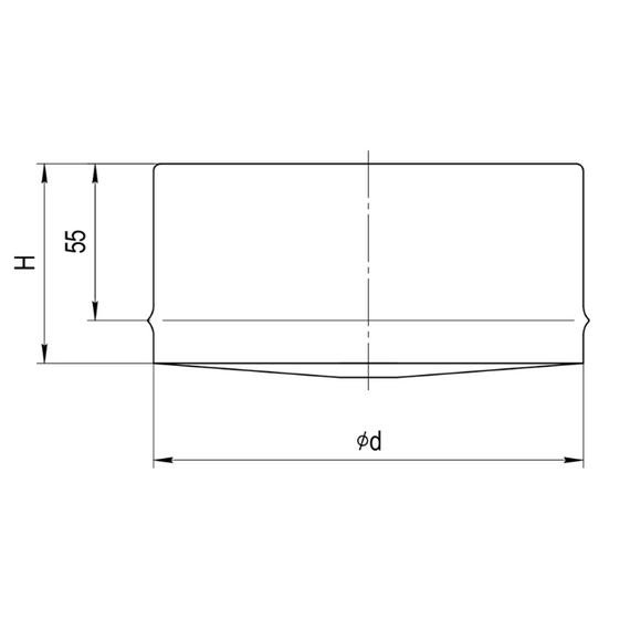 Capac de revizie intern pentru țeavă de evacuare a fumului Ferrum D150 (0,5 mm), 4 image