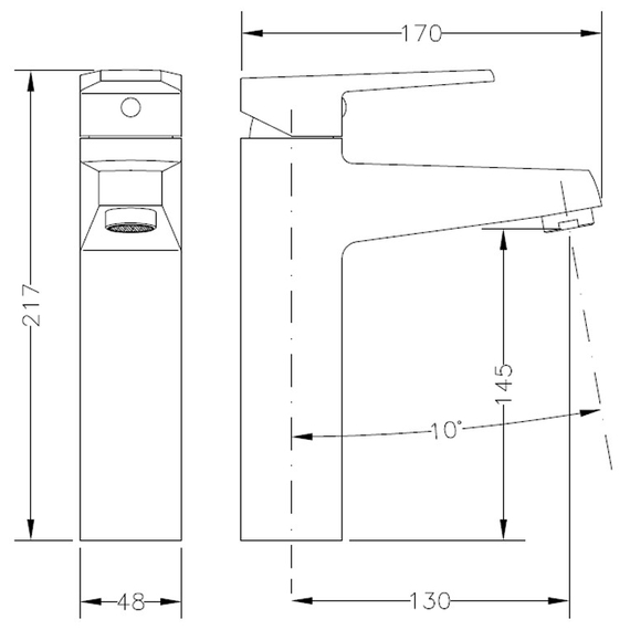 Baterie pentru lavoar mediu Genebre Kelogik Cold Start, 2 image