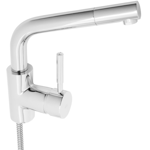 Baterie pentru lavoar cu pipă extensibilă Genebre TAU