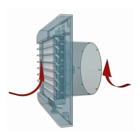 Ventilator axial de extragere cu jaluzele ERA EURO 4A D100 alb, 3 image