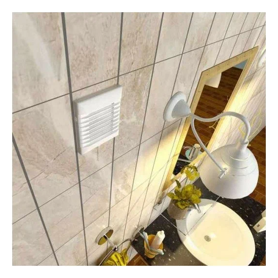 Ventilator axial de extragere cu jaluzele ERA EURO 4A D100 alb, 4 image