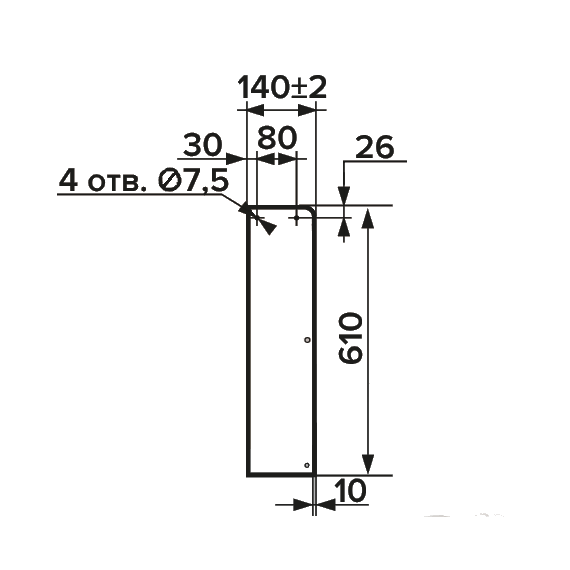 Panou lateral surd pentru ecranul radiatorului EVECS БГ-МЭР, 4 image