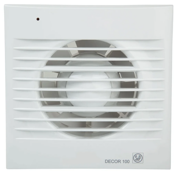Ventilator evacuare axial cu supapa Soler Palau DECOR 100C D100 White