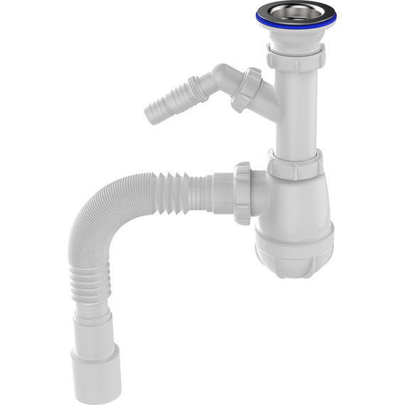 Sifon pentru bucătărie 1 1/2" x 40 cu evacuare pentru mașină de spălat cu tub flexibil 40x40/50, 8 image