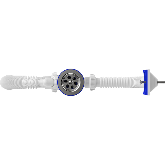 Sifon pentru bucătărie 1 1/2" x 40 cu evacuare pentru mașina de spălat și declansare cu furtun flexibil 40x40/50, Aquant, 7 image