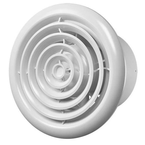 Ventilator de evacuare axial pentru tavan cu grilă Auramax RF 4S D100 Alb