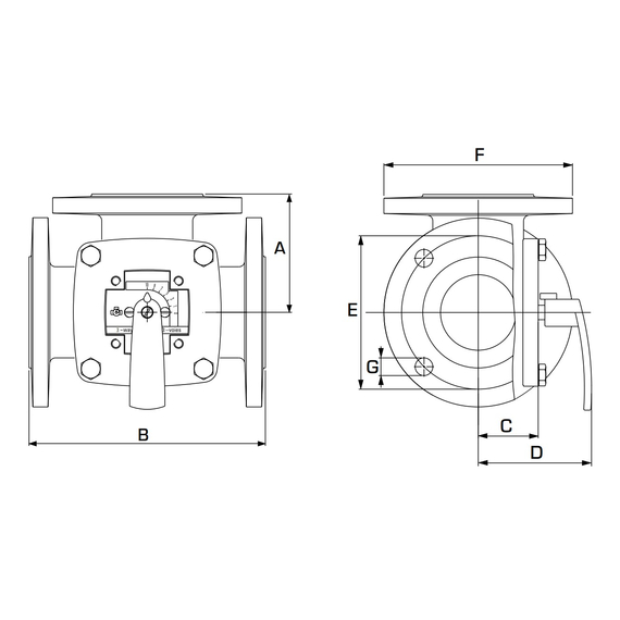 Vana de amestec 3F80 DN80, Kvs=150 ESBE, 4 image
