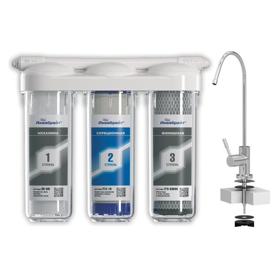 Filtru sub chiuveta de bucătărie - 3 etape de curățare ABF-TRIA - STANDARD Aquabright