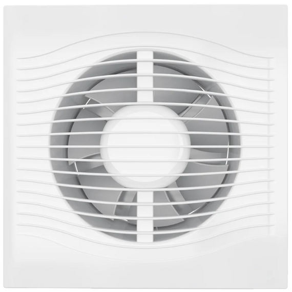 Ventilator de extracție axial cu clapetă antiretur DICITI SLIM 6C D150 Alb