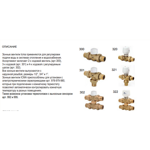 Трёхходовой кран для тёплого пола ICMA 3/4, изображение [1] фото