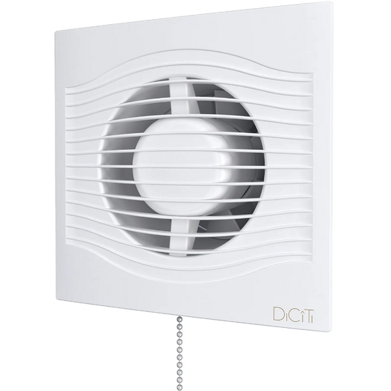 Ventilator de extracție axial cu senzor, clapetă și șnur DICITI SLIM 4C MRH-02 Alb, 2 image