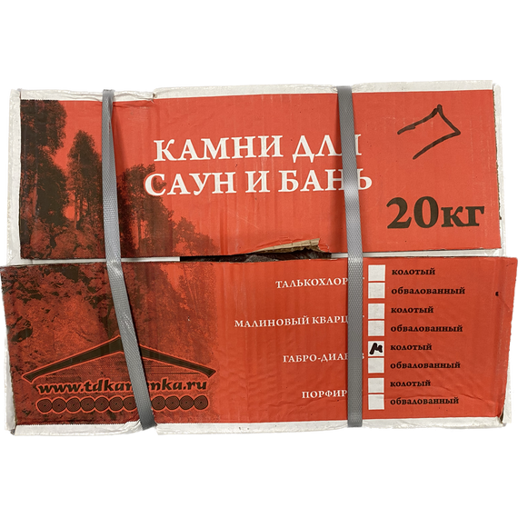 Камень для сауны Теплодар Габбро-диабаз 20 кг (коробка), изображение [1] фото