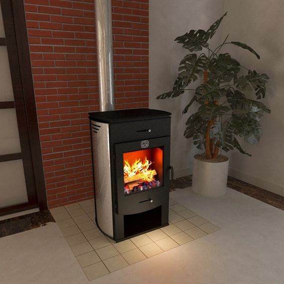 Sobă de încălzire și gătit cu șemineu TEPLODAR Tango 8 kW, 4 image