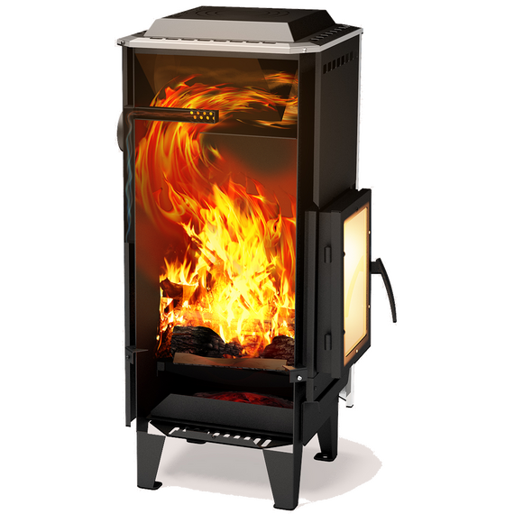 Sobă de încălzire și gătit cu șemineu TEPLODAR VERTICAL Metallica 12 kW, 2 image