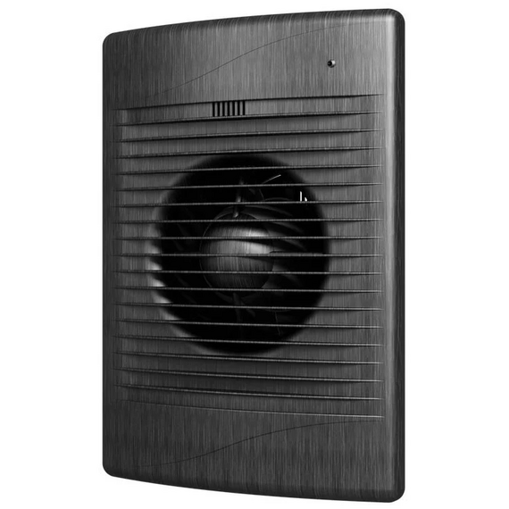 Дизайнерский вытяжной вентилятор с обратным клапаном Diciti Standard 5C D125 Black Al, изображение [1] фото