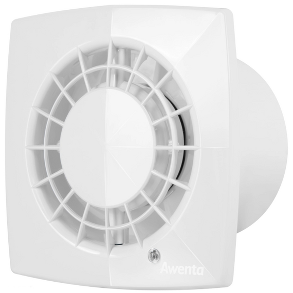 Осевой вытяжной вентилятор с выключателем Awenta Vega WGB100W D100 White фото