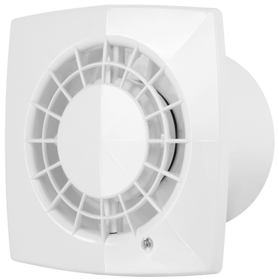 Осевой вытяжной вентилятор с выключателем Awenta Vega WGB100W D100 White, изображение [1] фото