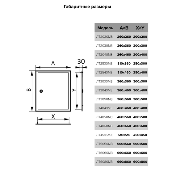 Люк ревизионный металлический с замком 40х50 Эра, изображение [1] фото