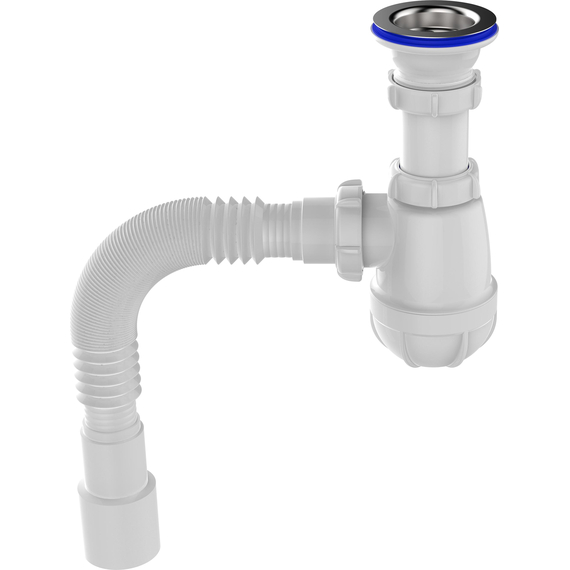 Sifon pentru bucătărie 1 1/2" x 40 cu tub flexibil 40x40/50, Aquant