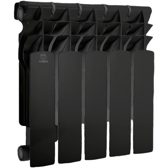 Биметаллический радиатор KUBBER KUB-350B/100 Black фото