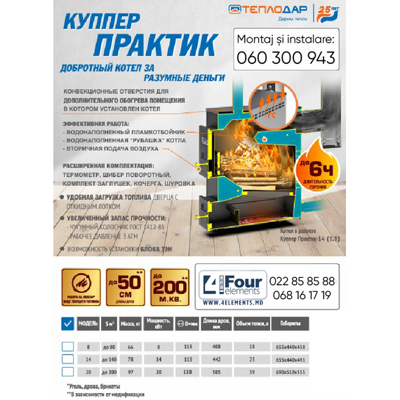 Cazan pe combustibil solid 20 kW TEPLODAR Kupper Practik-20 1.1, 6 image