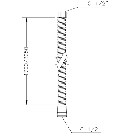 Шланг душевой выдвижной из нерж.стали (1,7 м-2,5м) Style Shower Genebre, изображение [1] фото