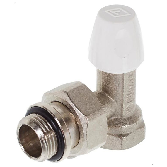 Комплект угловых кранов (подача + обратка) 1/2"х1/2" (полипр. с уплотнительн. рез) Bugatti, изображение [1] фото