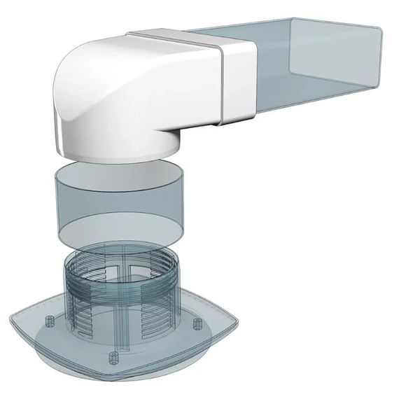Conector excentric pentru conductă plană cu rotund Era 620СП16КП 6x20 D160, 5 image