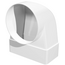 Conector unghiular pentru conductă plană cu rotund Era 620СК12,5КП 90° 6x20 D125